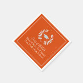 Orange Abschluss Classic Party Custom Serviette (Ecke)