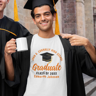 Orange Abschluss Custom School 2026 Abitur Tri-Blend Shirt