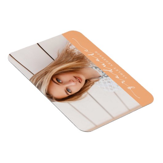 Orange Abschluss Foto Magnet (Rechte Seite)