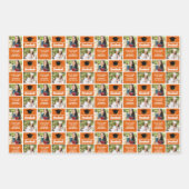 Orange Abschluss Foto Personalisiert Graduate Geschenkpapier Set (Vorderseite 2)