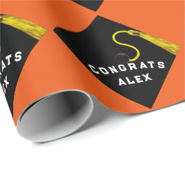 Orange Abschluss Gift Geschenkpapier