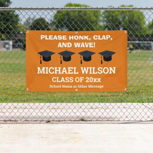 Orange Abschluss Herzlichen Glückwunsch Graduate P Banner (Insitu)