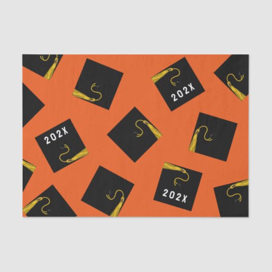 Orange Abschluss Tissue Paper Seidenpapier (Vorderseite)