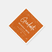 Orange-Abschlussfeier für Mathematik-Absolventen Serviette (Ecke)