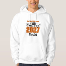 Orange Abschlussklasse 2027 Senior Custom High Sch