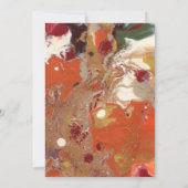 Orange Abstract Boho 60th Birthday Party Einladung (Rückseite)