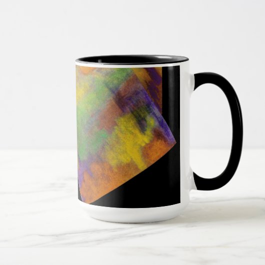 Orange Abstract Design Monogram Tasse (Rechts)