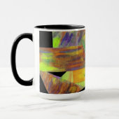 Orange Abstract Design Monogram Tasse (Links)