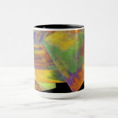 Orange Abstract Design Monogram Tasse (Zentrum)