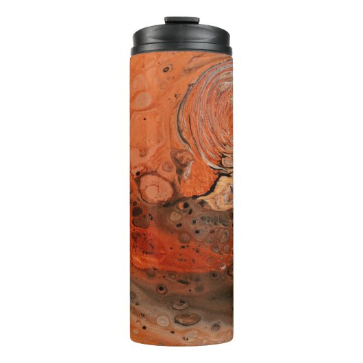 Orange abstract painting thermosbecher (Vorderseite)