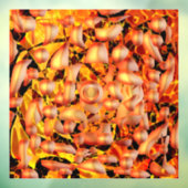 Orange Abstrakt Fensteraufkleber (Blatt 3)