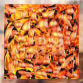 Orange Abstrakt Fensteraufkleber (Blatt 2)