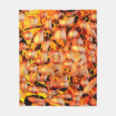 Orange Abstrakt Fleecedecke (Vorderseite)