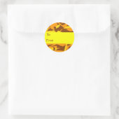 ORANGE ABSTRAKT GIFT TAG STICKER (Tasche)