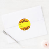 ORANGE ABSTRAKT GIFT TAG STICKER (Umschlag)