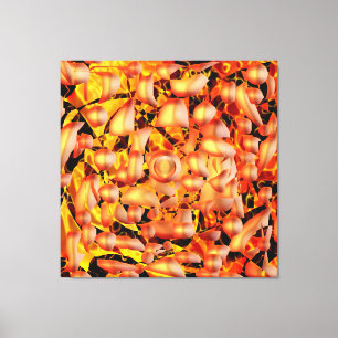 Orange Abstrakt Leinwanddruck