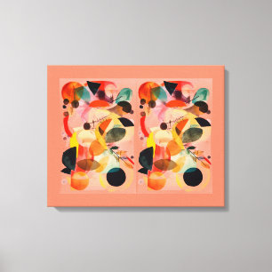 Orange Abstrakt Leinwanddruck