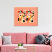 Orange Abstrakt Leinwanddruck (Insitu (Wohnzimmer))