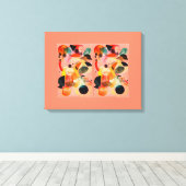 Orange Abstrakt Leinwanddruck (Insitu (Holzboden))