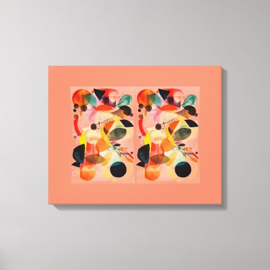Orange Abstrakt Leinwanddruck (Vorderseite)