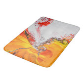 Orange Abstrakt Minimalistisch Badematte (Schrägansicht)