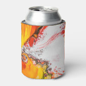 Orange Abstrakt Minimalistisch Dosenkühler (Kanne Vorderseite)