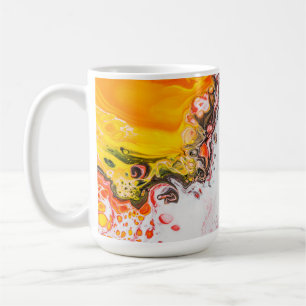 Orange Abstrakt Minimalistisch Gel Mousepad Kaffeetasse