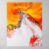 Orange Abstrakt Minimalistisch Poster (Vorne)