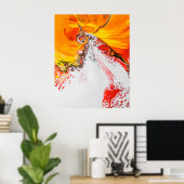 Orange Abstrakt Minimalistisch Poster (Heimbüro)