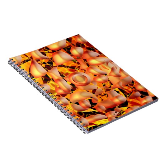 Orange Abstrakt Notizblock (Rechte Seite)