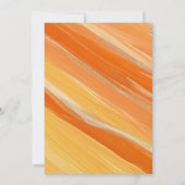 Orange Abstrakt "Off To Uni" laden ein Einladung (Rückseite)