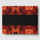 Orange Abstrakt Pattern Wedding Gästebuch (Rückseite)