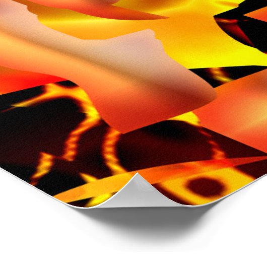 Orange Abstrakt Poster (Ecke)