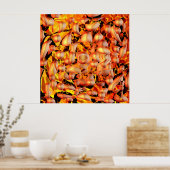 Orange Abstrakt Poster (Küche)