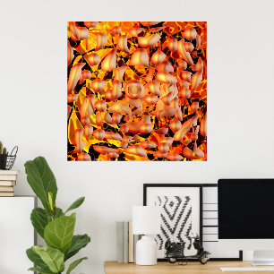 Orange Abstrakt Poster