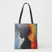 Orange Abstrakt Woman Tasche (Vorderseite)