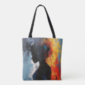 Orange Abstrakt Woman Tasche (Rückseite)