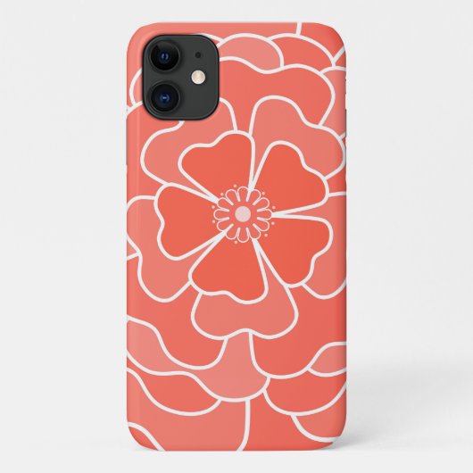 Orange abstrakte Blume Case-Mate iPhone Hülle (Rückseite)