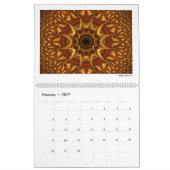 Orange Abstrakte Fraktal 2026 Kalender (Feb 2017)