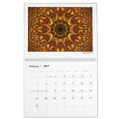 Orange Abstrakte Fraktal 2026 Kalender (Feb 2027)