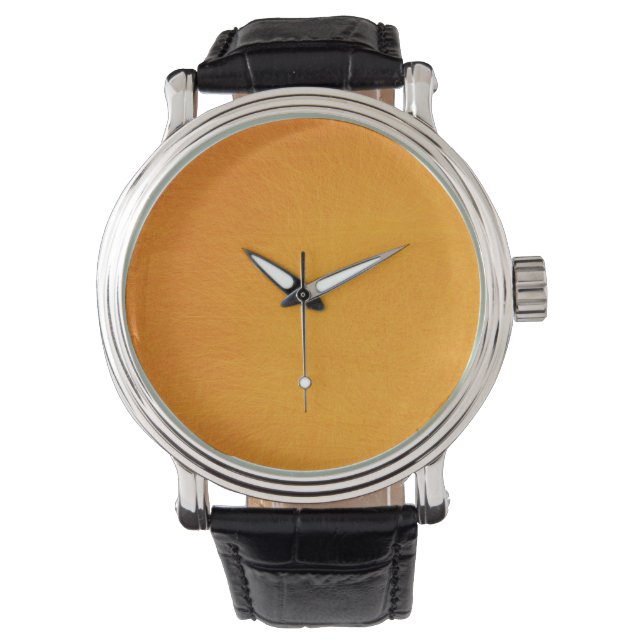 Orange Abstrakte Malerei Armbanduhr (Vorderseite)