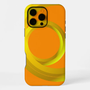Orange Abstrakte Schleife Kreis iPhone 16 Pro Max Hülle