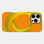 Orange Abstrakte Schleife Kreis iPhone Hülle (Rückseite (Horizontal))