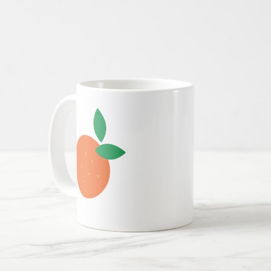 Orange Abstrakte Tasse (Vorderseite Links)
