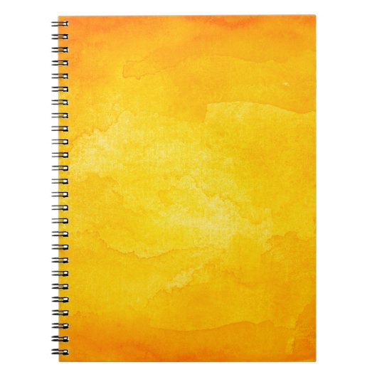 Orange abstrakte Wasserfarbe Makro-Textur Hintergr Notizblock (Vorderseite)