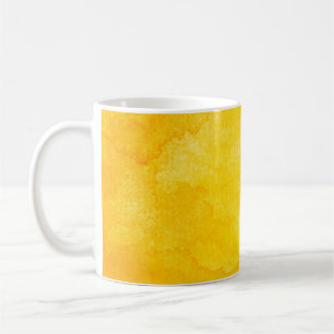 Orange abstrakte Wasserfarbe Makrotextur Hintergru Kaffeetasse