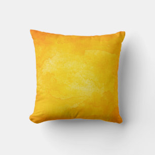Orange abstrakte Wasserfarbe Makrotextur Hintergru Kissen