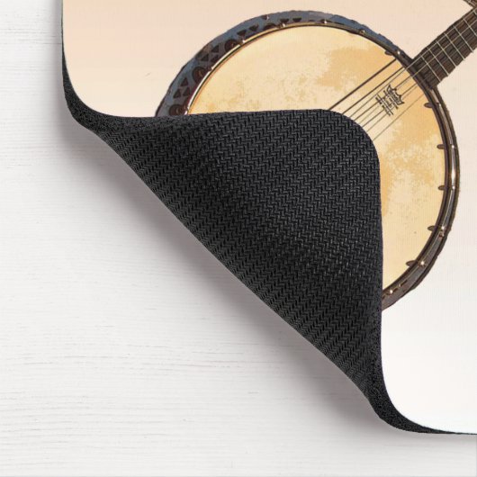 Orange abstraktes Banjo-Musik-Instrument Mousepad (Ecke)
