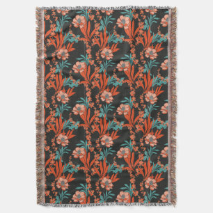 Orange abstraktes Blumenmuster Decke