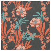 Orange abstraktes Blumenmuster Stoff (Nahaufnahme)